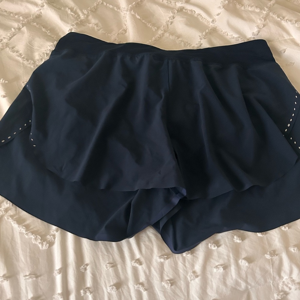 Lululemon Athletica Blue Athletic Shorts with Mesh Ventilation